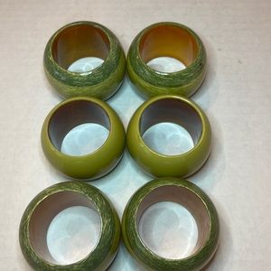 Lacquerware napkin rings set of 6